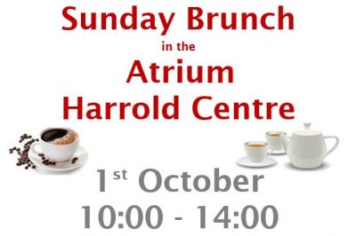 Sunday Brunch at the Harrold Centre 1st October
