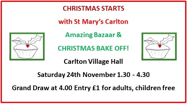 St Mary’s Carlton Christmas Bazaar and Bake Off